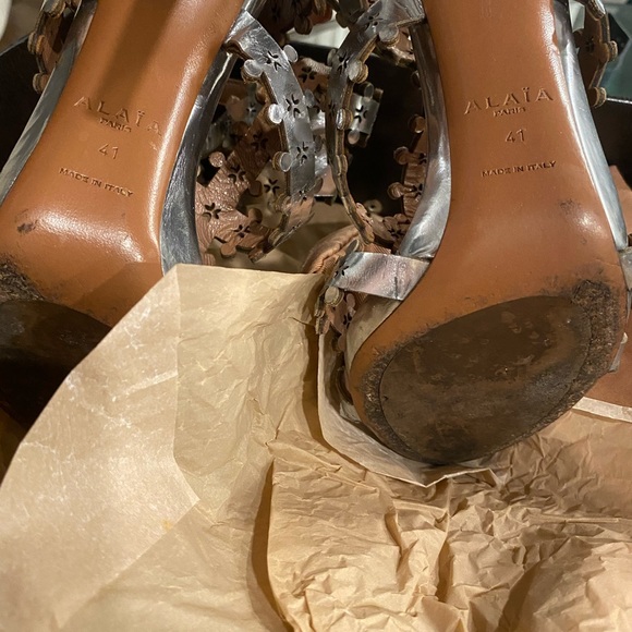 Azzedine Alaia caged high heel sandals silver 41 - Picture 9 of 15